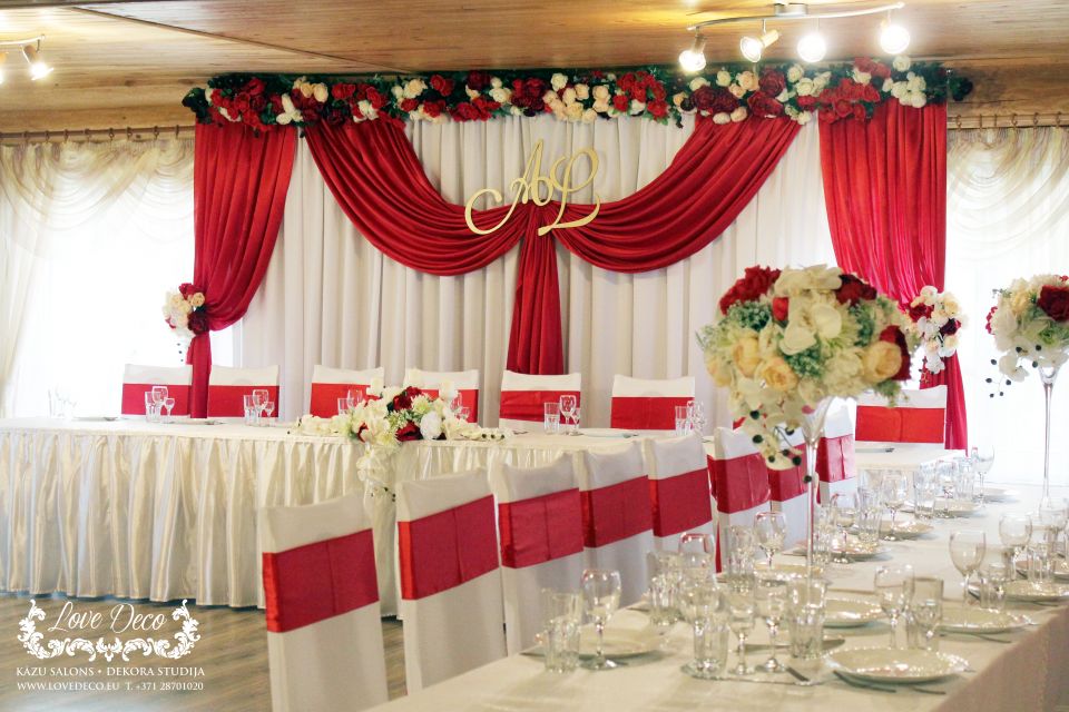 Цветочные композиции для украшения зала свадебного торжества  <br>